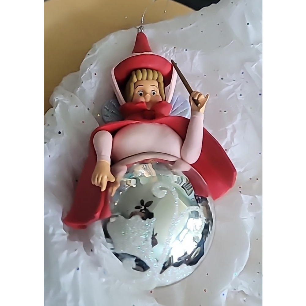 Disney Store Flora Fairy Godmother Christmas Ornament Sleeping Beauty Enchanted